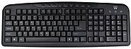 Teclado Ewent com Cabo USB - Disposição Portuguesa QWERTY PT - Plástico ABS - Teclas Silenciosas - Cabo de 1,2m - Cor Preta