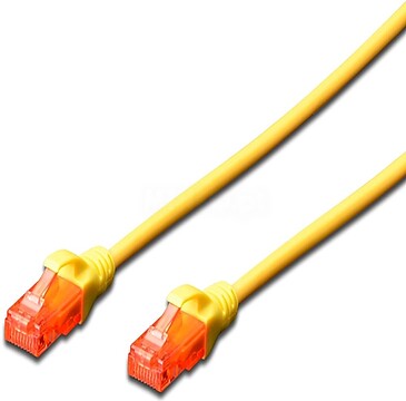 EW-6U-010Y : EWENT CHICOTE PATCH CABLE CAT 6 UTP YELLOW - 1MT