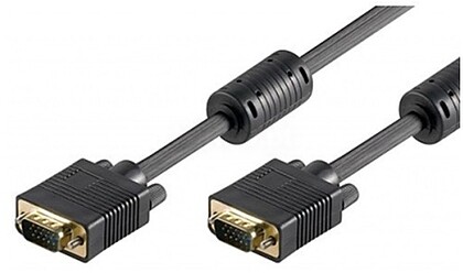 EW-110107-030-N-P : Cabo SVGA/ VGA 15pin HD plug M/M with ferrite cores, CU,AWG28, 3,0m