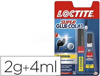 Cola Super-3 Loctite - Plásticos Difíceis - Cola 2g + Ativ...