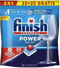 6831584 Detergente Máquina Loiça Pastilhas Finish Power 50...