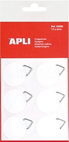 Aplicativos de Ganchos Autoadesivos Redondos - Ø 30mm - Tri...