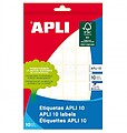 Pack de 420 Etiquetas Permanentes 16,0 x 22,0mm - Aptas para Escrita Manual - Cor Branca 1639