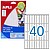 Etiquetas A5 Brancas 13,0 x 50,0mm 15 Folhas - imagem 1