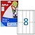 Etiquetas A5 Brancas 31,0 x 100,0mm 15 Folhas - imagem 1