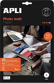 Papel Fotográfico Mate A4 170g 20 Folhas 10418