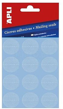 Pack de Fechos Adesivos Transparentes Ø 25mm - Microperfurados - Adesivo Permanente 10694