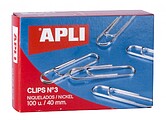 Pacote de 100 Clips Niquelados nº3 40 mm 11712