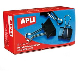 Pack de 12 Pinças Abatíveis 15x32mm - Clips de Aço Temper...