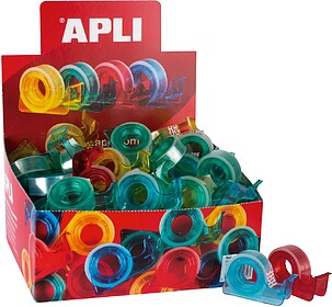 Apli Porta Cinta Escolar com Fita Adesiva Transparente - 15m...