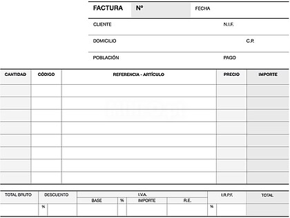 Talonário de Facturas Apli 1/8 Apaisado Duplicado A-67 - Papel Autocopiativo - 50 Jogos por Talonário - Numeração Sequencial - Branco e Amarelo 12703