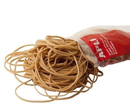 Apli Gomas Elásticas Ø 80 x 5mm - Grande Elasticidade e Resistência - 100g de Conteúdo - 70% de Borracha Natural 12860