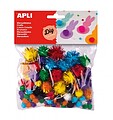 Pacote de 78 Pompons Brilhantes - Ideal para Artesanato e Decorações - Estimula a Criatividade Infantil - Cores Sortidas 13062