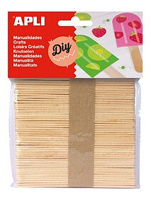 Pack de 50 Palitos de Polo de Madeira Natural 114 x 10 mm - ...