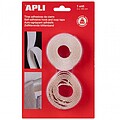 Aplicação de Cinta Adhesiva com Gancho e Bucle - União Segura - Reutilizável - Resistência 10 kg - Adesivo Acrílico - Alternativa a Parafusos e Pregos - Ideal para Organização e Artesanato - Cor Branca