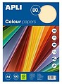 Pacote Apli com 100 Folhas de Papel A4 - 20 Folhas por Cor - Cores Pastel Sortidas APLI 15278