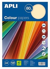 Pacote Apli com 100 Folhas de Papel A4 - 20 Folhas por Cor -...