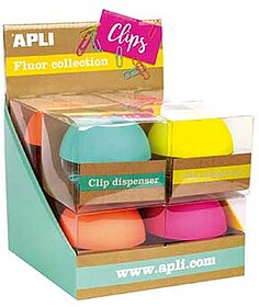 APL16905 : Porta Clips Apli Soft Fluor Sortido 1un