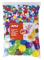 Pacote de 500 Pompons - Formato MAXI - Ideal para Escolas e Oficinas Infantis - Estimula a Imaginação e Criatividade - Perfeitos para Artesanato e Decorações - Amarelo