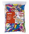 Apli Pack de 450 Mini Pinças de Madeira - Ideal para Decorar e Fixar Cartas, Fotos e Mais - Perfeitas para Escolas e Eventos - Cores Sortidas