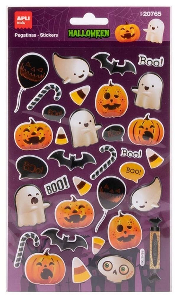 Apli Kids Booo! Pack com 35 Autocolantes de Halloween - Perfeitos para Decorar Cadernos, Agendas, etc 20765