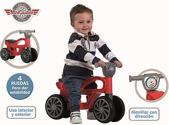 167639 : CORREPASILLOS MOTO MINI CUSTOM ROJA