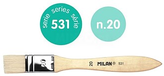 Milan 531 Paletina para Vernizes e Óleo de 20mm - Cerdas Na...