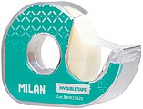 Cinta Adesiva Invisível Milan em Suporte de Rolo 19MM X 33M, Folha de Corte Metálica, Dispensador Recarregável Verde BWM10420