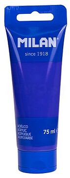 Tubo de Pintura Acrílica Milan 75ml - Pigmentos de Alta Qualidade - Misturável - Azul Marinho 101750