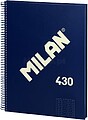 Caderno Espiral Milan Série 1918 Formato A4 Linhado 7mm - 80 Folhas de 95 gr/m2 - Microperfurado, 4 Furos - Azul Escuro 57142E80B