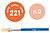 Milan 221 Pack de 10 Pincéis Planos para Cola e têmpera - Bolsa com Suporte - Cerda Natural - Cabo Curto - Cor Azul Marinho 0422100B - imagem 1