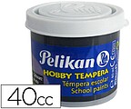 Pelikan Tempera Escolar Frasco 40ml - Fácil de Lavar - Ideal para Projetos Escolares - Cor Preta 24005050