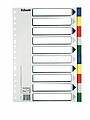 Esselte 713 Saco de 10 Separadores de Plástico - 10 Abas/ 5 Cores - Multiperfuração - Formato Folho 11610