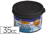 Jovi Bote de Tempera Escolar 35ml - Aplicação em Múltiplas Superfícies - Uso com Pincel, Rolo ou Espátula - Cores Misturáveis - Cor Preta 503/30