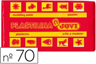 70-05 : PLASTICINA JOVI 70 PASTILHA 50 GRS VERMELHO
