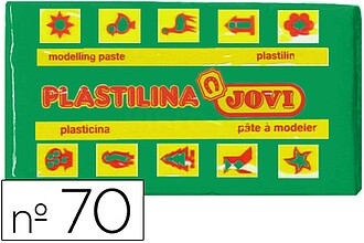 70-10 : PLASTICINA JOVI 70 PASTILHA 50 GRS VERDE CLARO