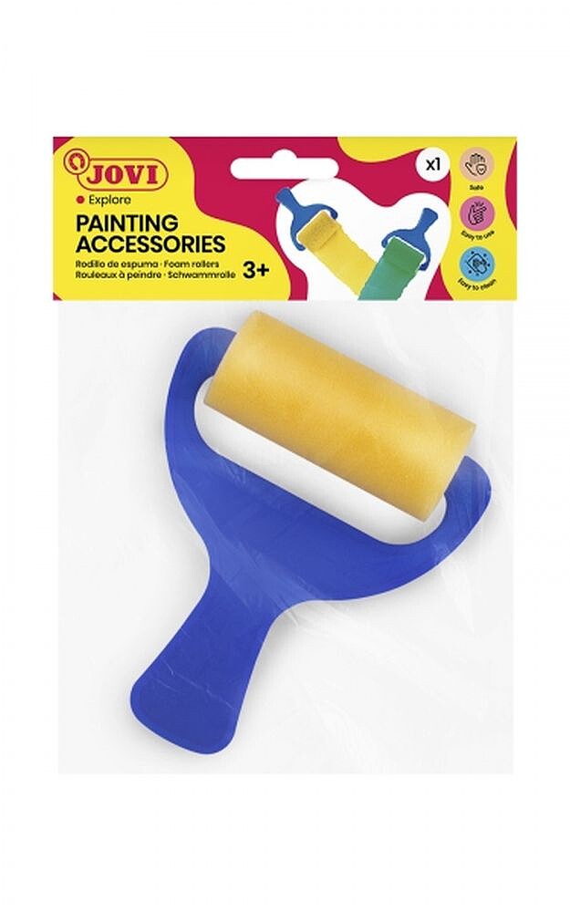 Jovi Painting Accessories Rollo de Espuma - Pega Resistente - Ideal para Grandes Superfícies - Fácil Limpeza com Água e Sabão - Cor Vários JO810