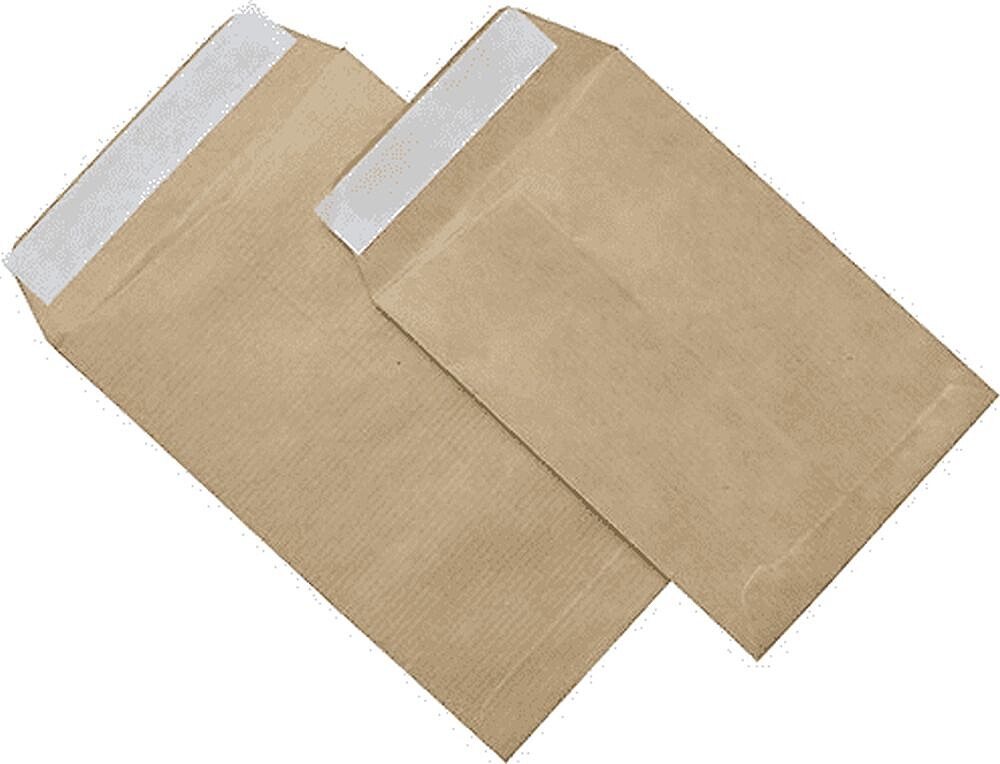 Caixa 250 Sacos Quarto Prolongado (184X261) Kraft 80 GRS. Autosam Autocolante com Tira de Silicone SAM 141705