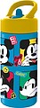 Safta Mickey Rato Bom Dia Garrafa de 410ml - PVC sem BPA - Tampa Anti-gotejamento com Palhinha - Cor Azul SA74331