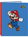 Safta Super Mario World Pasta com 4 Anéis 25mm - Capas Rígidas Revestidas - Formato Folio - 265x40x330mm - Cor Azul Escuro 512408067