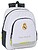 Safta Real Madrid Mochila Infantil de 10L - Adaptável a Carrinho - 2 Compartimentos - Porta-garrafa - 28x34x10cm - Cor Branco e Preto SA612554006 - imagem 1