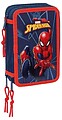 Safta Spider-Man Estojo de 3 Compartimentos - 37 Peças - 1,3L - Borracha - Lápis - Canetas - Afia-lápis - Réguas - 16 Cores - 14 Marcadores - 125x55x195mm - Cor Azul Marinho 412643857