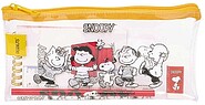 Safta Snoopy Pack Escolar com Estojo de PVC - Fecho ZIP - Régua 15cm - 2 Lápis - Afia-lápis - Borracha - Bloco de Notas com 70 Folhas - 225x105mm - Cor Transparente 812639035