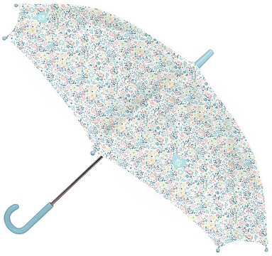 Safta Moos Fiori Guarda-chuva Manual de 86cm - 8 Painéis - Punho e Ponta de PVC - Poliéster - Varetas de Aço de 8mm - Cor Branco 312618119