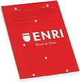 Bloco de Notas Enri, Formato A6, Liso, 80 Folhas Microperfuradas, Capa Mole Vermelha 100105158