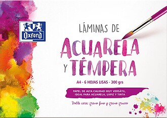 Oxford Pintura Escolar Sobre de Laminas de Acuarela e Temper...