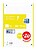 Recambio Escolar Oxford A4 120 Folhas Quadriculadas 5x5mm - 4 Furos - Banda de Cor Amarela 400158160 - imagem 1