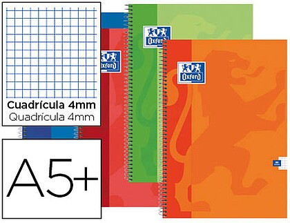 Caderno Espiral Oxford School Classic Write&Erase 4º - Capa Dura Resistente - 4x4 com Margem - 80 Folhas - Cores Sortidas 100430151