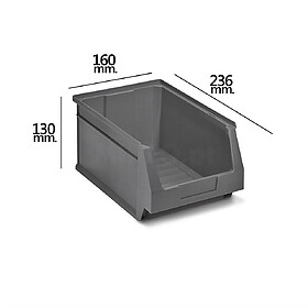 Gaveta Empilhável Cinza Nº52 236x160x130 mm. (2/6)