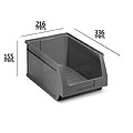 Gaveta Empilhável Cinza Nº54 336x216x155 mm. (6/6)
